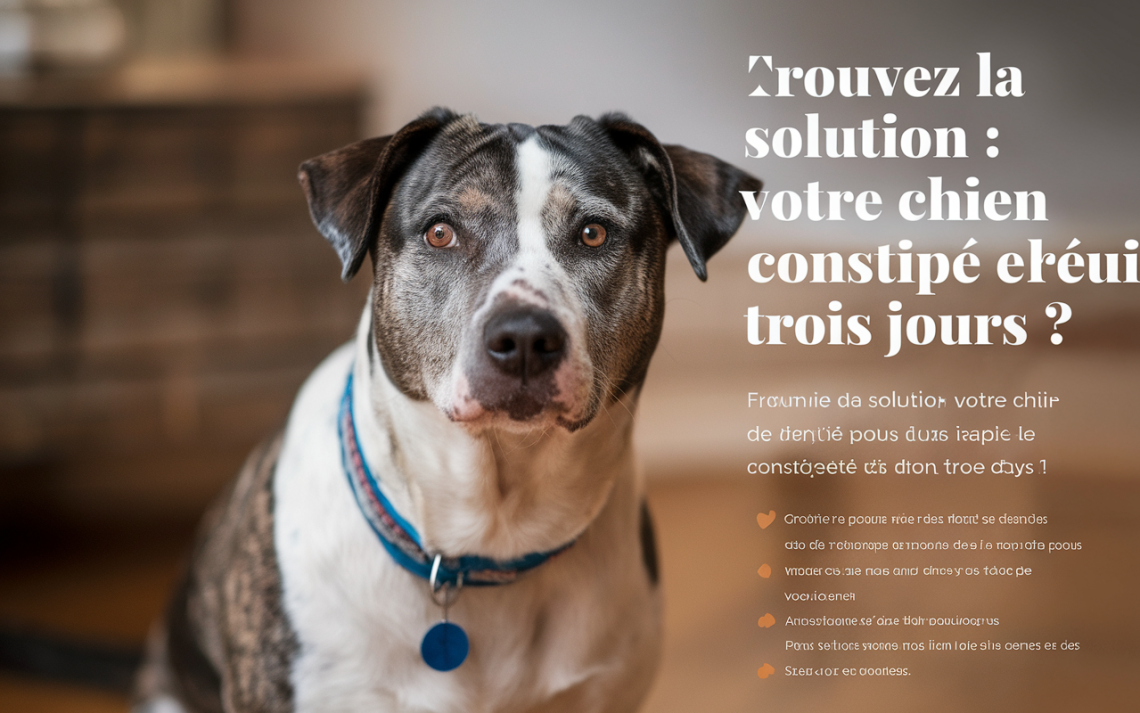Trouvez la solution : votre chien constipé depuis trois jours ?